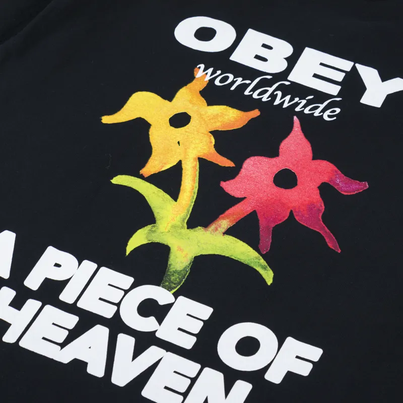 Obey A Piece Of Heaven T Shirt Off Black-4