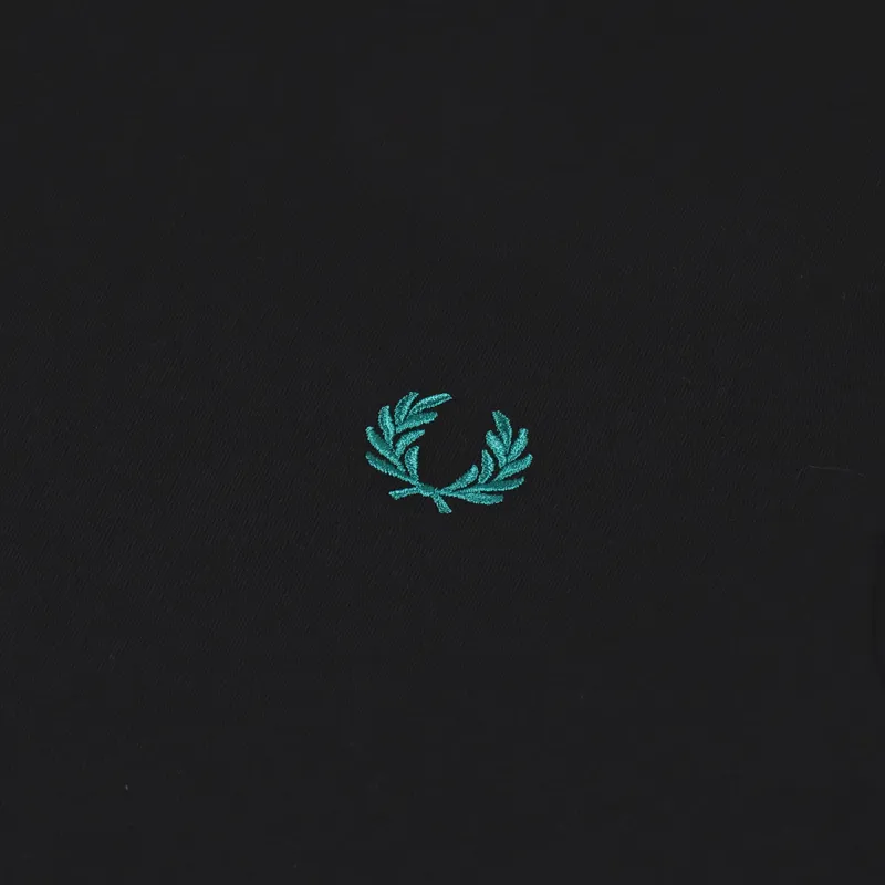 Fred Perry Abstract Wave Print T Shirt Black-4