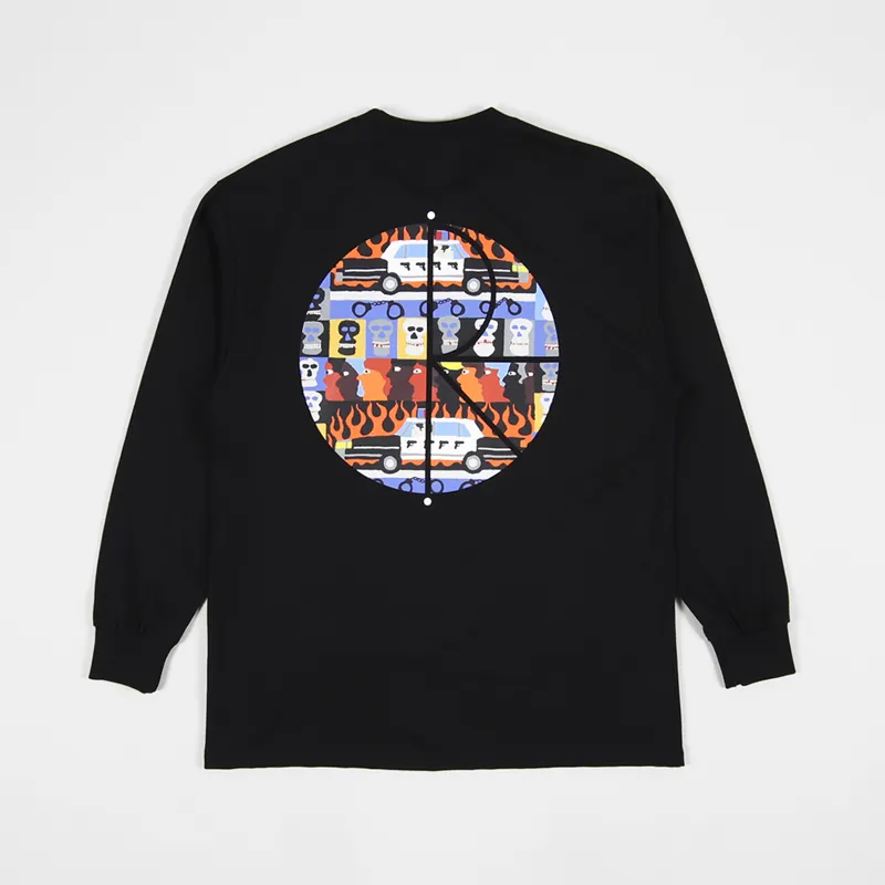 Polar Skate Co. ACAB Fill Logo Long Sleeve T Shirt Black