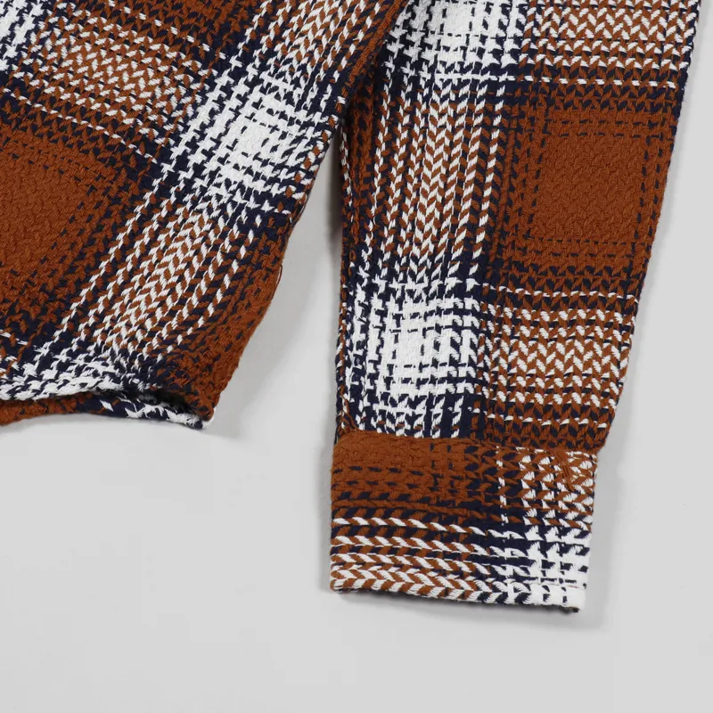 Corridor Acid Plaid Shirt Umber-4