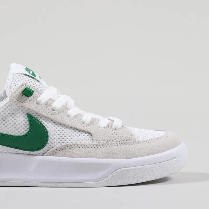 Nike SB Adversary Shoes White Pine Green-5