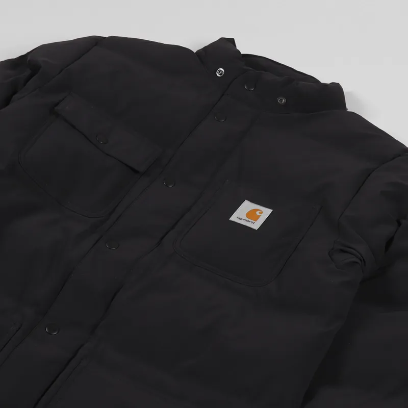 Carhartt WIP Mens Winter Alpine Coat Black Hamilton Brown Jacket