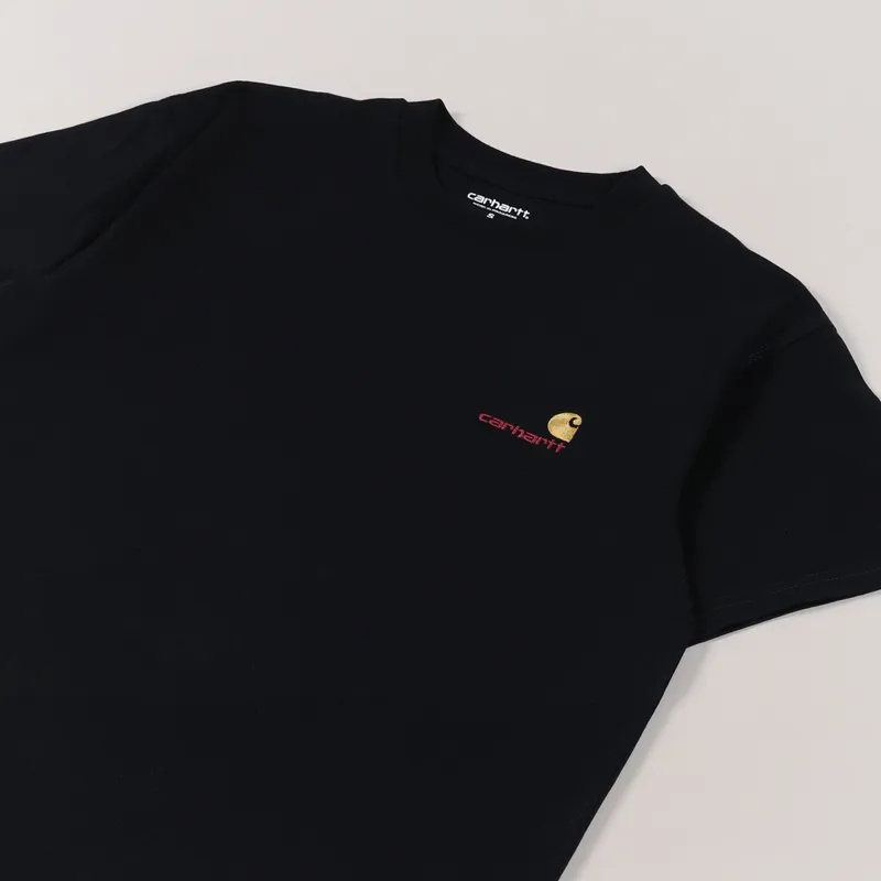 Carhartt WIP American Script T Shirt Black-2