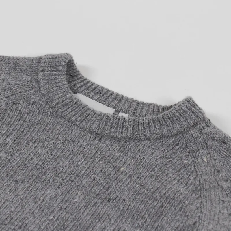 Carhartt Mens Anglistic Heavy Knitted Sweater Dark Grey Jumper