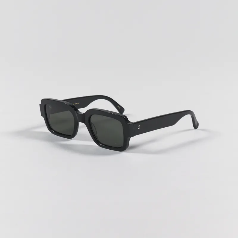 Monokel Apollo Sunglasses Black Green Solid Lens