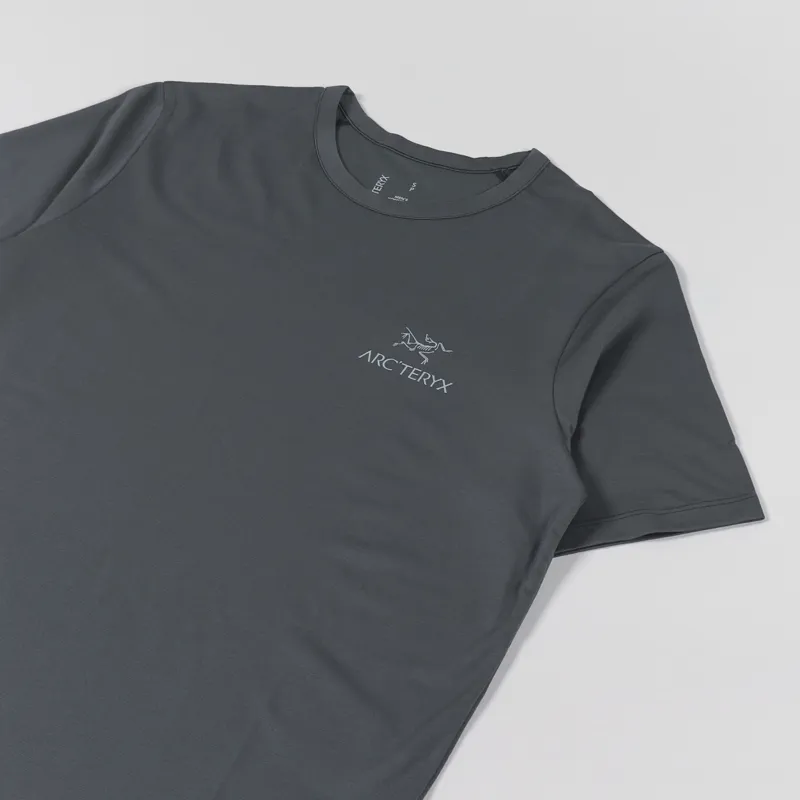 Arcteryx Mens Short Sleeve ArcLogo Emblem Wool T Shirt Cloud Grey