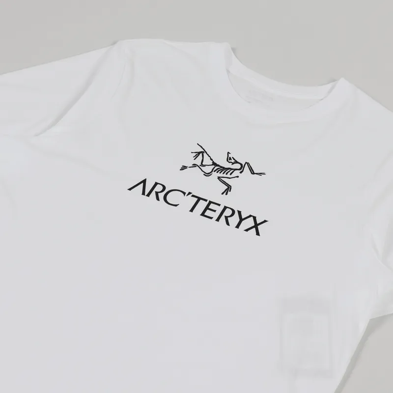 Arcteryx Mens ArcWord Graphic Logo Short Sleeve T Shirt Tee White