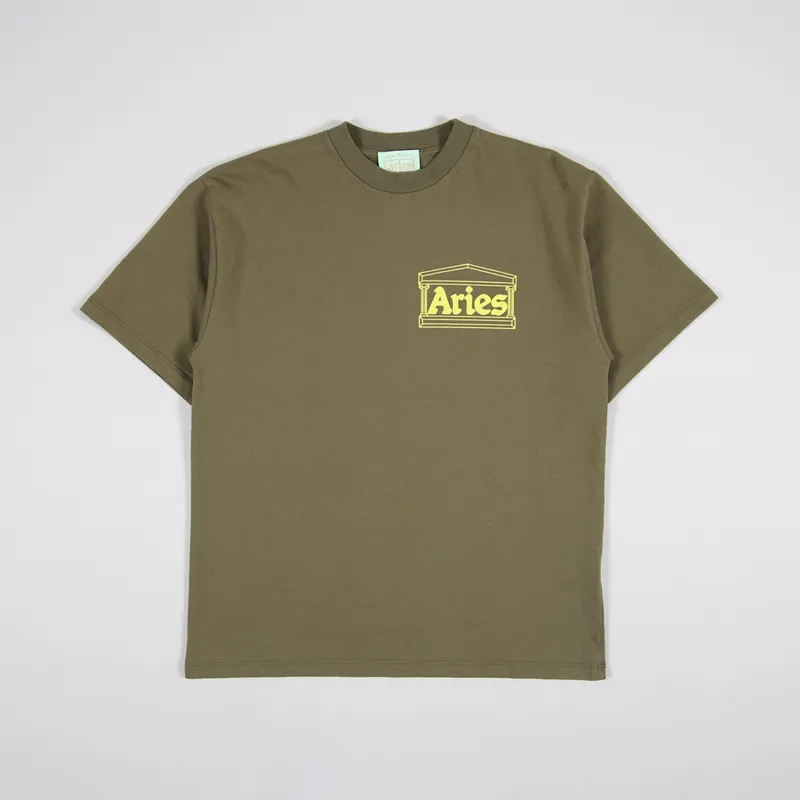 Aries Temple T Shirt Olive