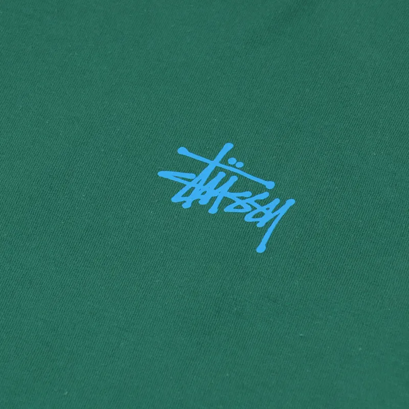 Stussy Basic T Shirt Green-4