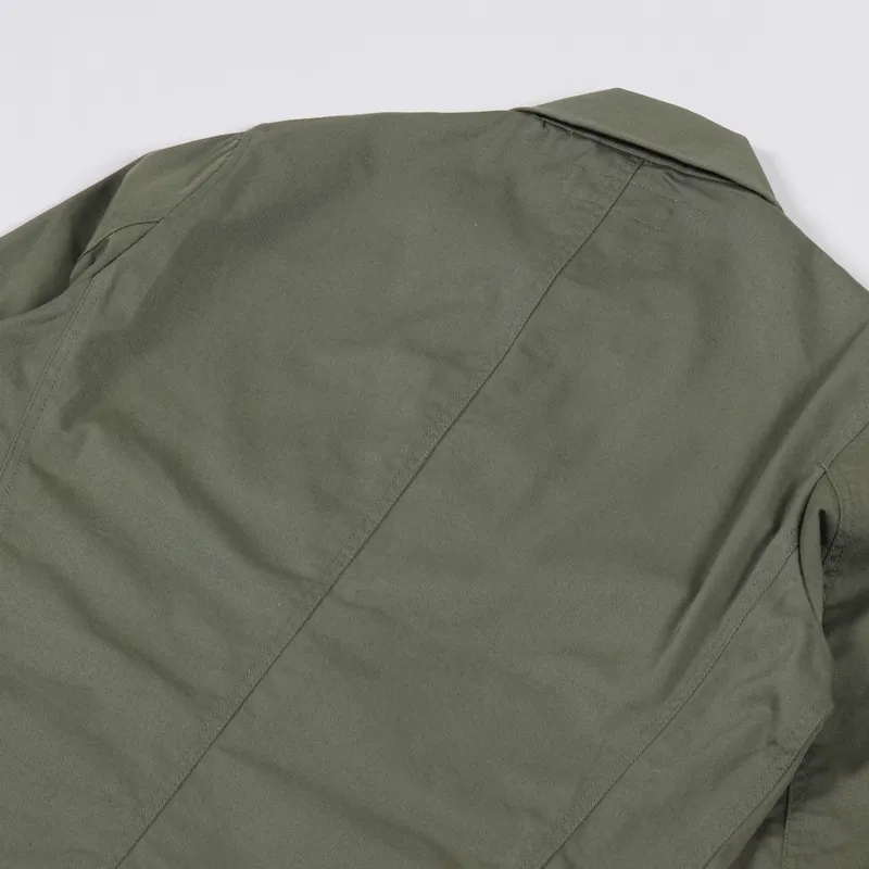 Universal Works Bakers Jacket Light Olive Twill-5