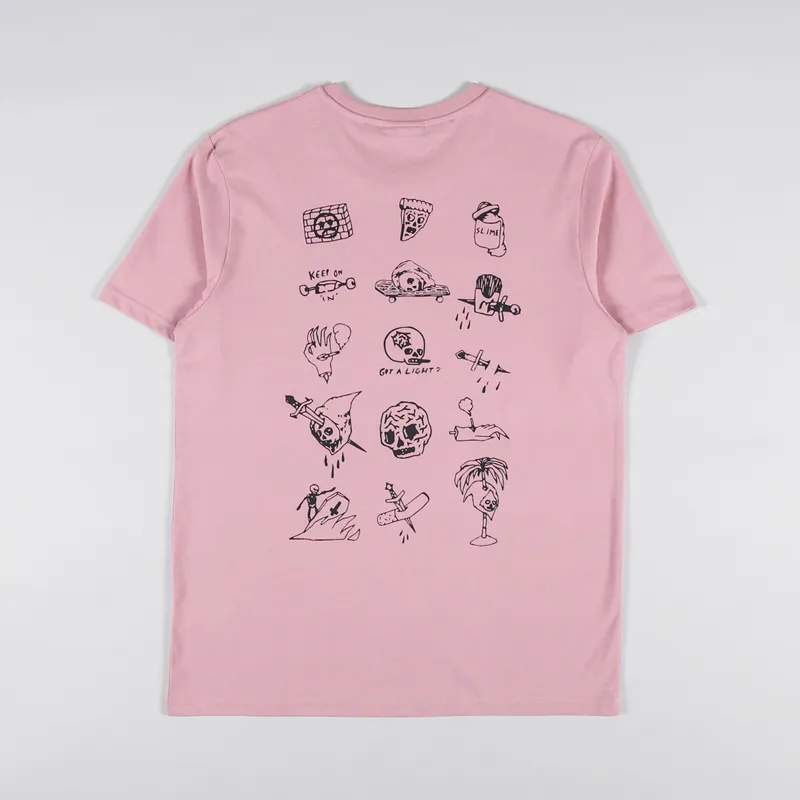 Working Class Heroes x Barrer Cvlt Mens Short Sleeve T Shirt Pink
