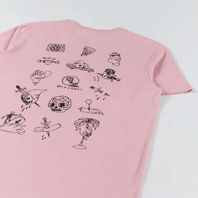 Working Class Heroes x Barrer Cvlt Regular Fit T Shirt Pink-2