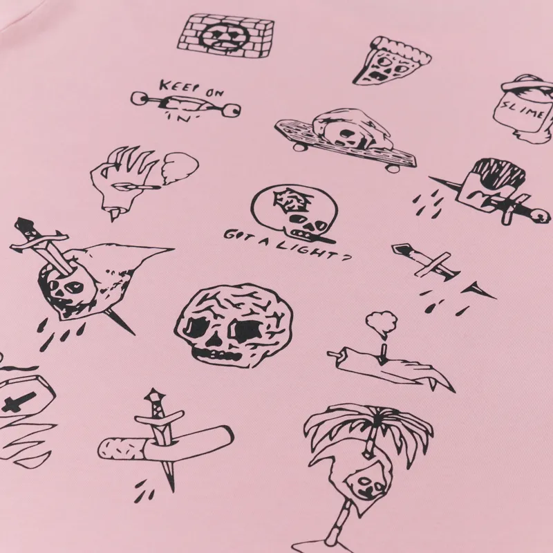 Working Class Heroes x Barrer Cvlt Regular Fit T Shirt Pink-4