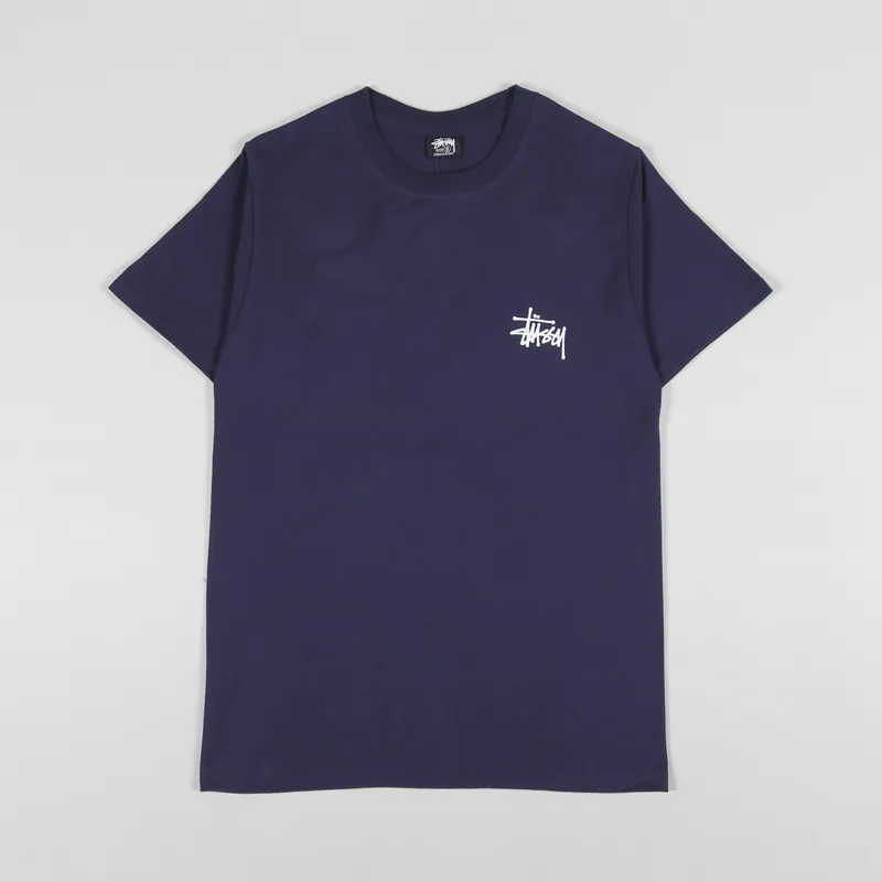 Stussy Basic T Shirt Navy-1