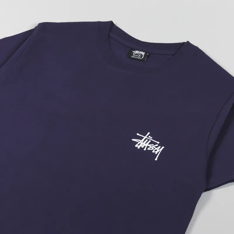 Stussy Basic T Shirt Navy-3