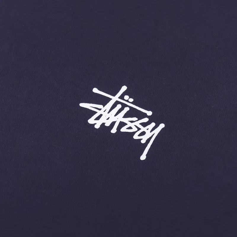 Stussy Basic T Shirt Navy-5