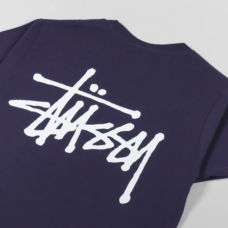 Stussy Basic T Shirt Navy-2