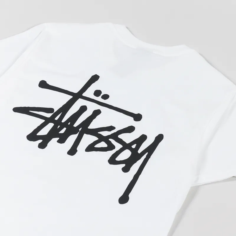 Stussy Basic T Shirt White-2