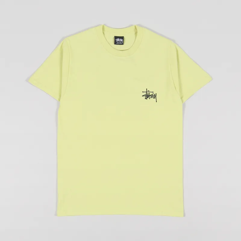Stussy Basic T Shirt Yellow-1