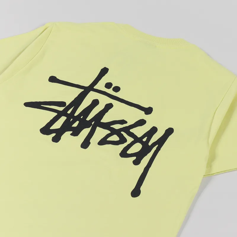 Stussy Basic T Shirt Yellow-2