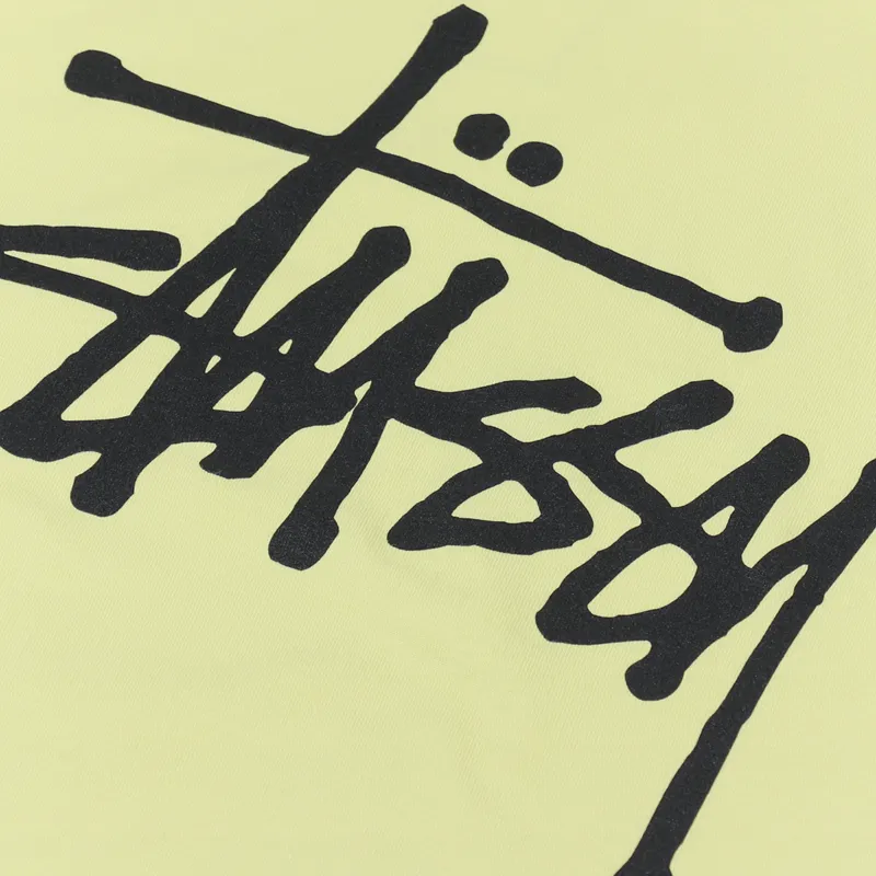 Stussy Basic T Shirt Yellow-4