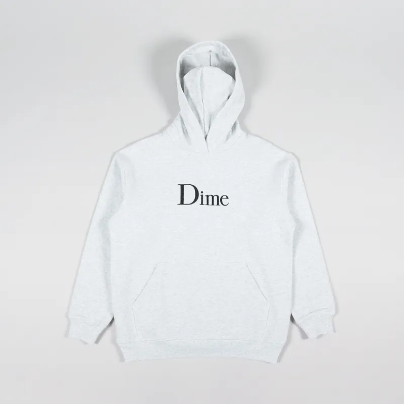 Dime MTL Mens Big Logo Pullover Hoodie Ash Grey