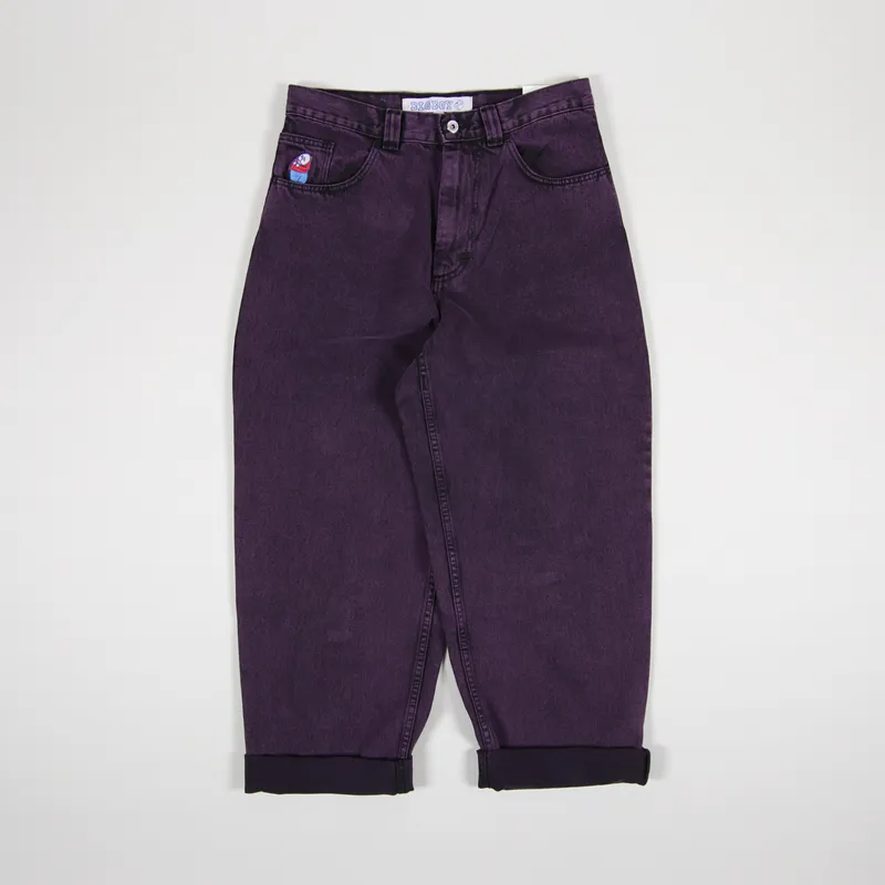 Polar Skate Co Mens Denim Trousers Big Boy Jeans Purple Black