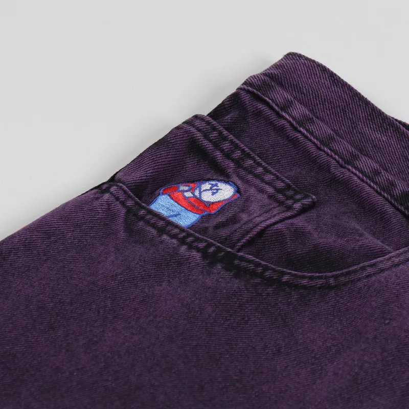 Polar Skate Co Mens Denim Trousers Big Boy Jeans Purple Black