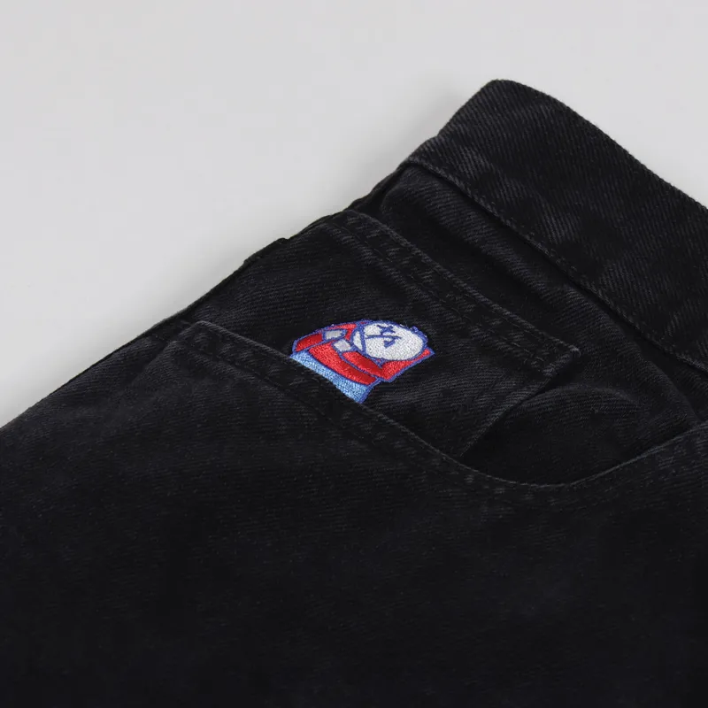 Polar Skate Co. Mens Denim Big Boy Work Pants Wash Black