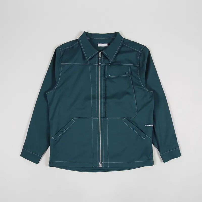Pop Trading Company Big Pocket Shirt Dark Teal