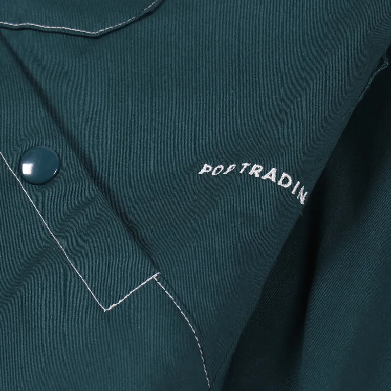 Pop Trading Company Big Pocket Shirt Dark Teal-9