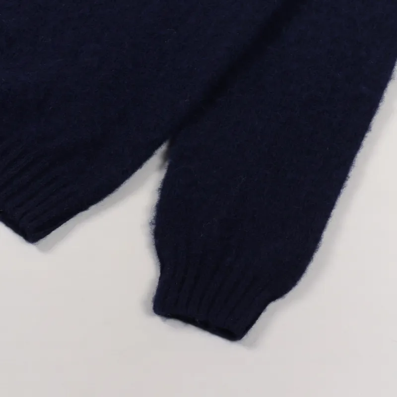 Norse Projects Birnir Brushed Lambswool Sweater Dark Navy-3