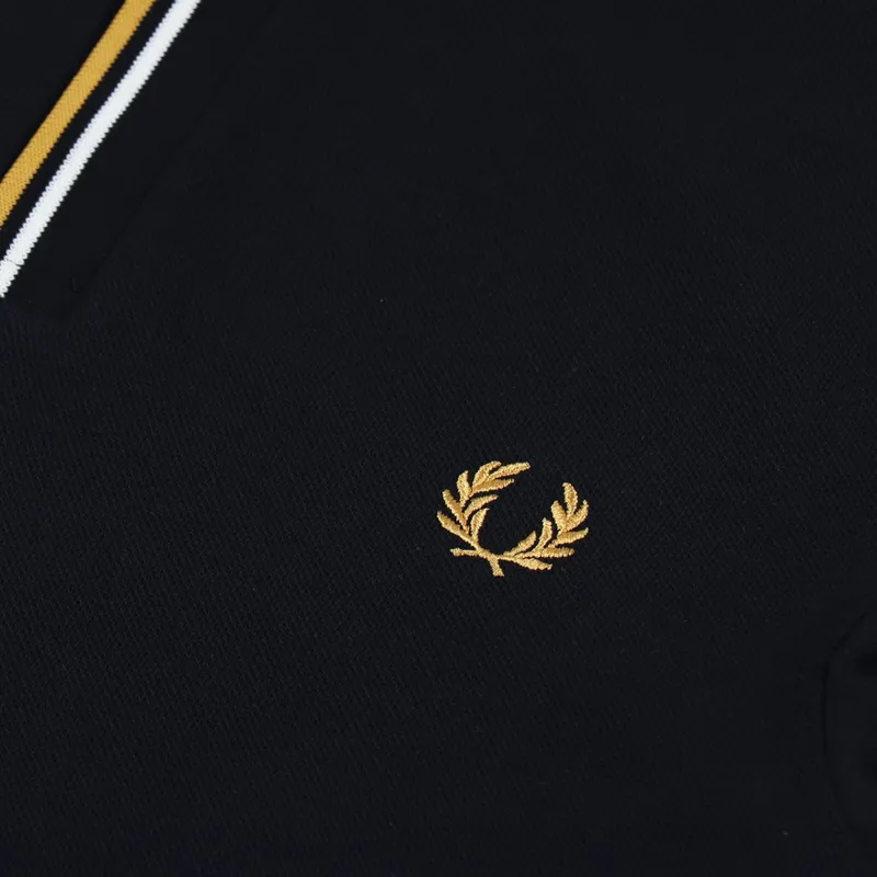 Fred Perry Tipped Placket Polo Shirt Black-3