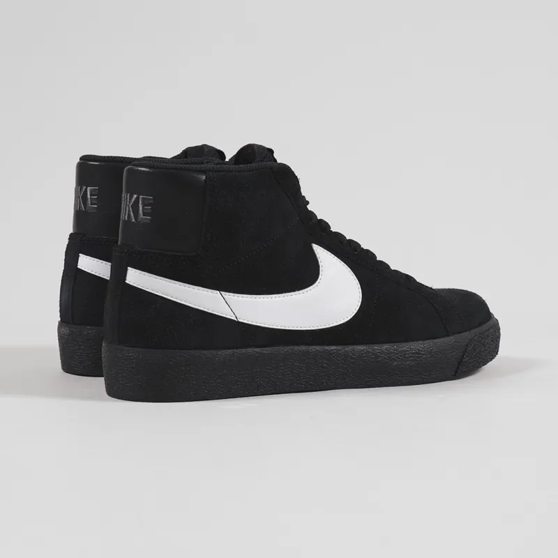 Nike SB Blazer Mid Shoes Black White Black-3