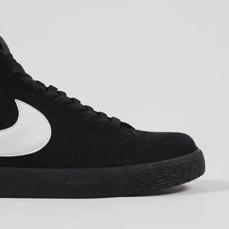 Nike SB Blazer Mid Shoes Black White Black-7