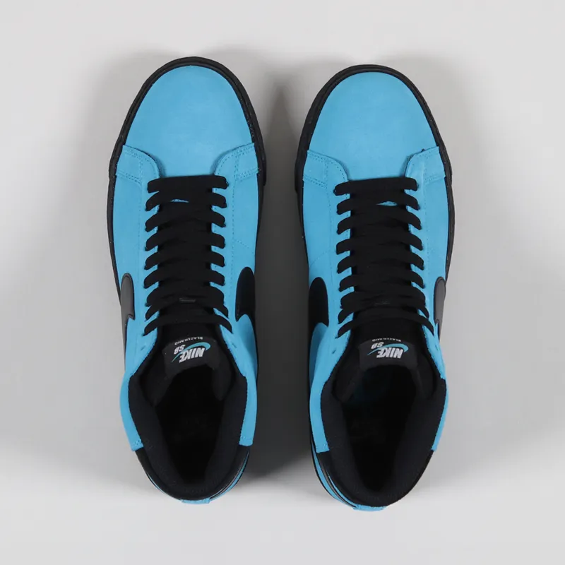 Nike SB Mens Inverted Pack Blazer Mid Shoes Baltic Blue Black