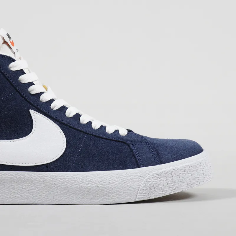 Nike SB Blazer Mid Shoes Navy White-6