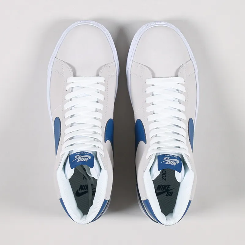 Nike SB Blazer Mid Shoes White Court Blue-4