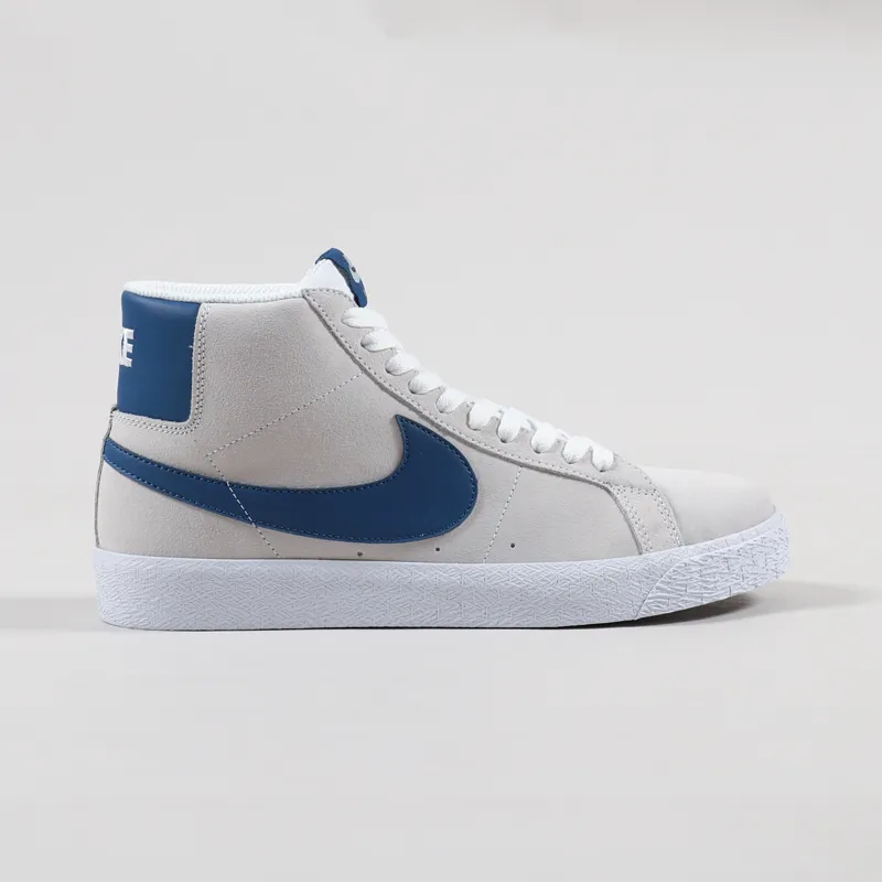 Nike SB Blazer Mid Shoes White Court Blue-3