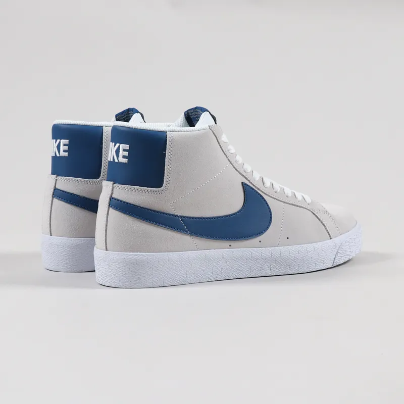Nike SB Blazer Mid Shoes White Court Blue-2