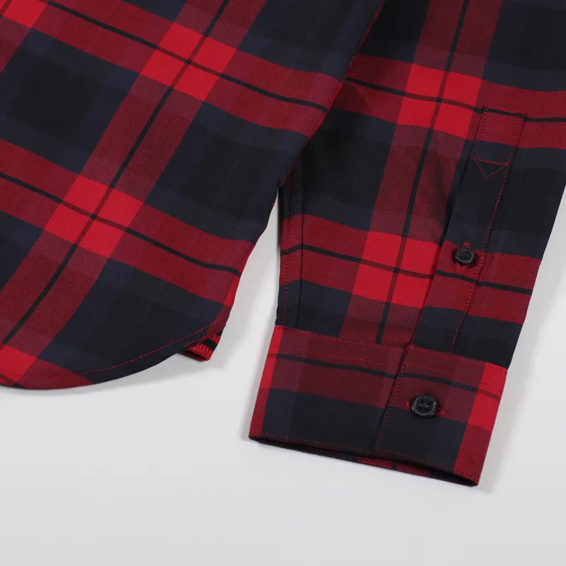 Fred Perry Bold Tartan Shirt Deep Red-4
