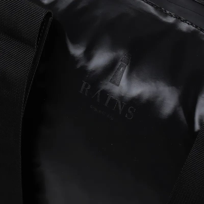 Rains Tote Bag Rush Shiny Black-2