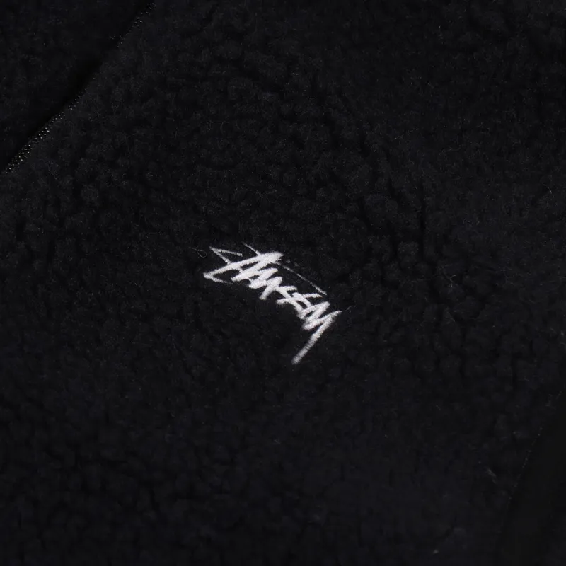 Stussy Block Sherpa Vest Black-7
