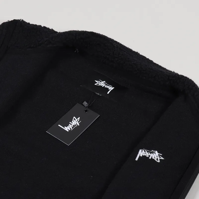 Stussy Block Sherpa Vest Black-5