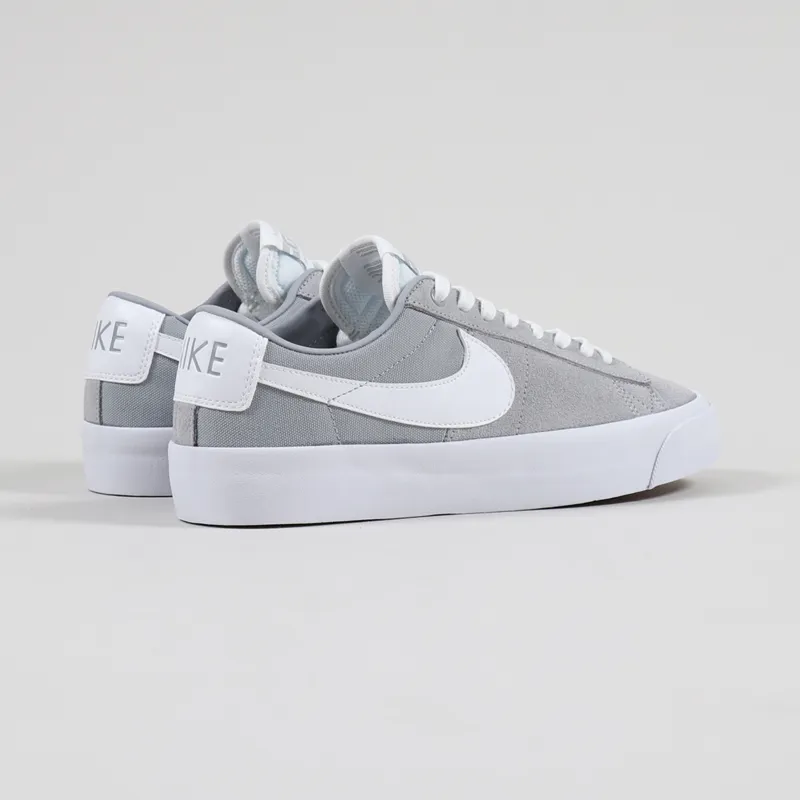 Nike SB Blazer Low Pro GT Shoes Wolf Grey White-2