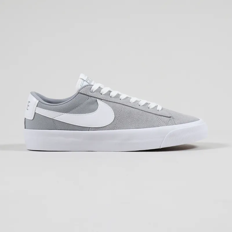 Nike SB Blazer Low Pro GT Shoes Wolf Grey White-4