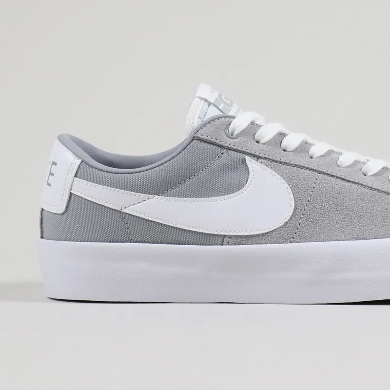 Nike SB Blazer Low Pro GT Shoes Wolf Grey White-5