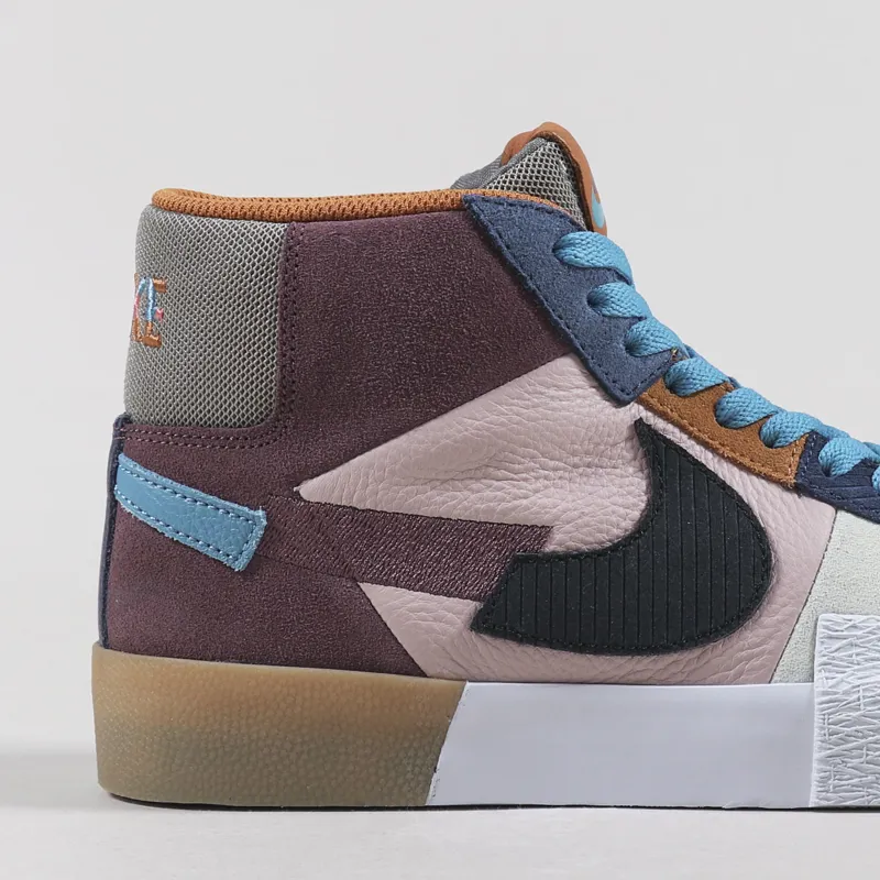 Nike SB Zoom Blazer Mid Premium Shoes Dark Wine Black Pink Oxford-5