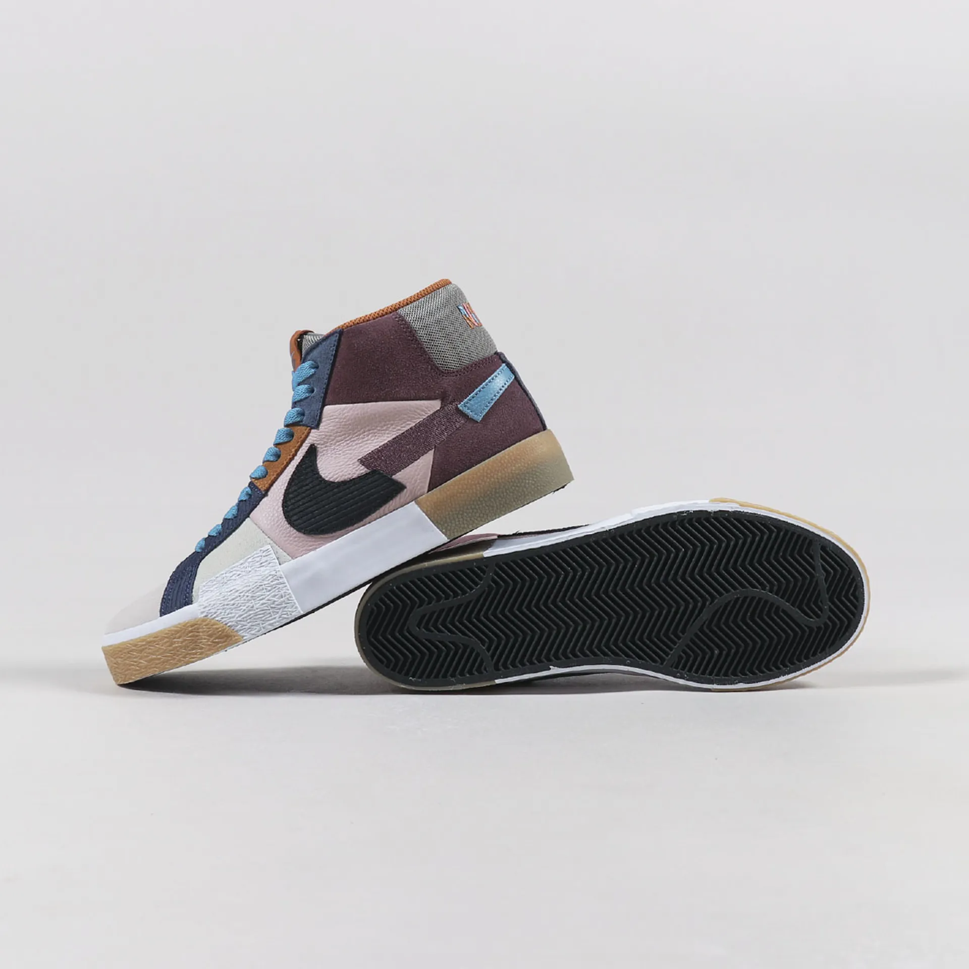 Nike SB Zoom Blazer Mid Premium Shoes Dark Wine Black Pink Oxford