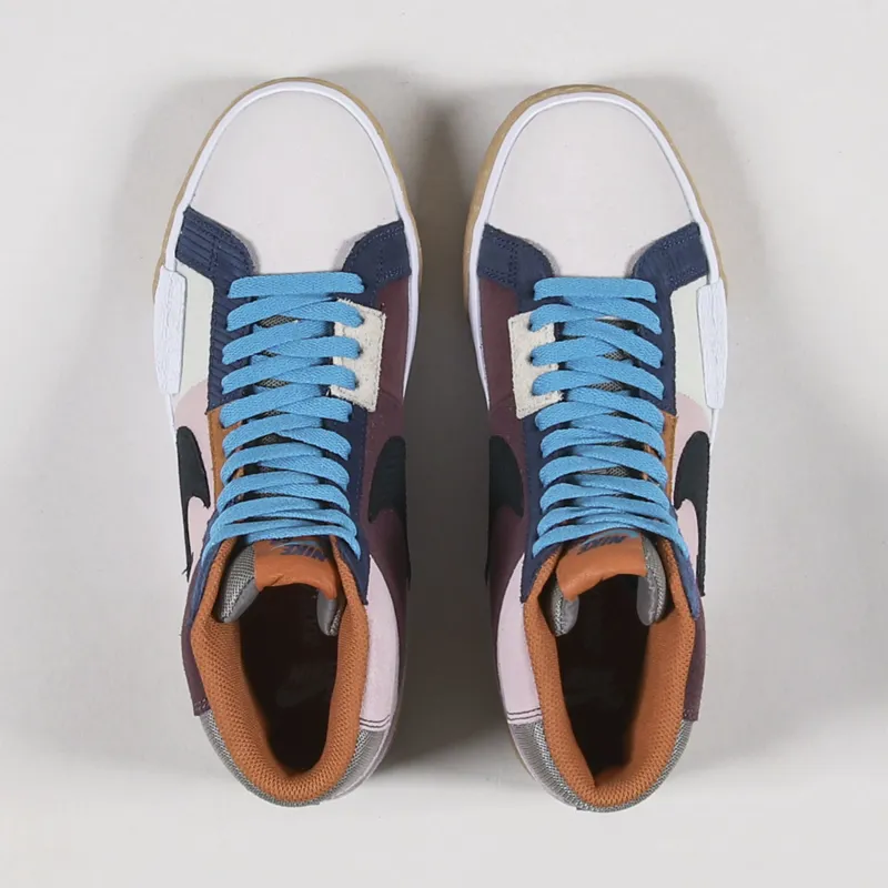 Nike SB Zoom Blazer Mid Premium Shoes Dark Wine Black Pink Oxford-3